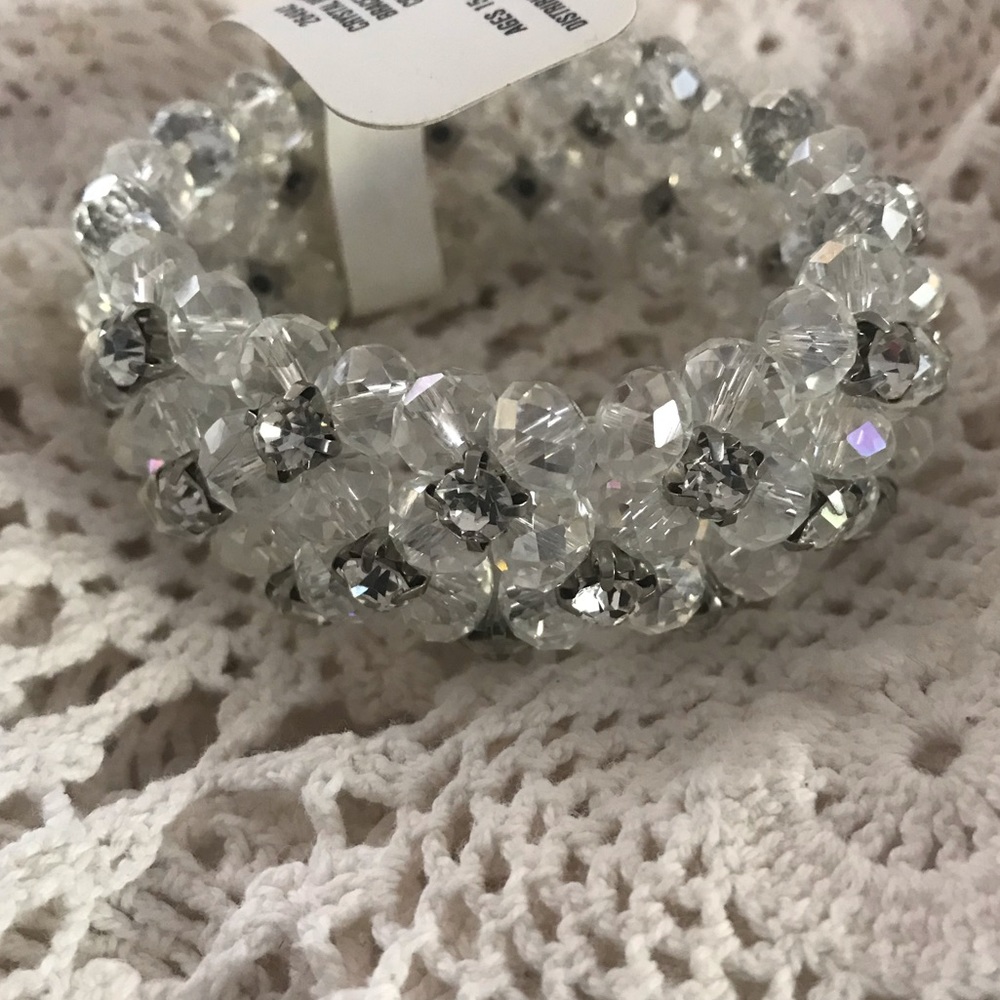 NEW ! Crystal Bracelet - White/Silver